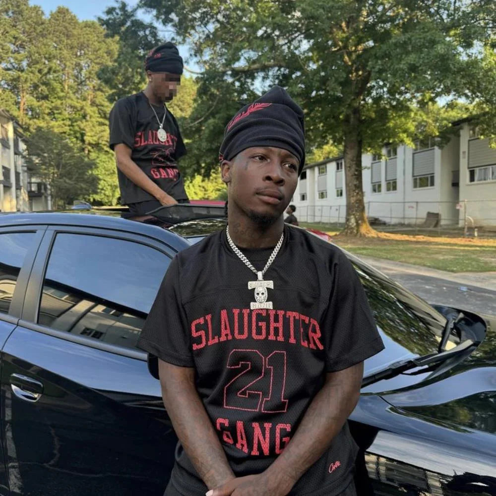 CORTEIZ Slaughter Gang T-Shirt & Shorts - Black