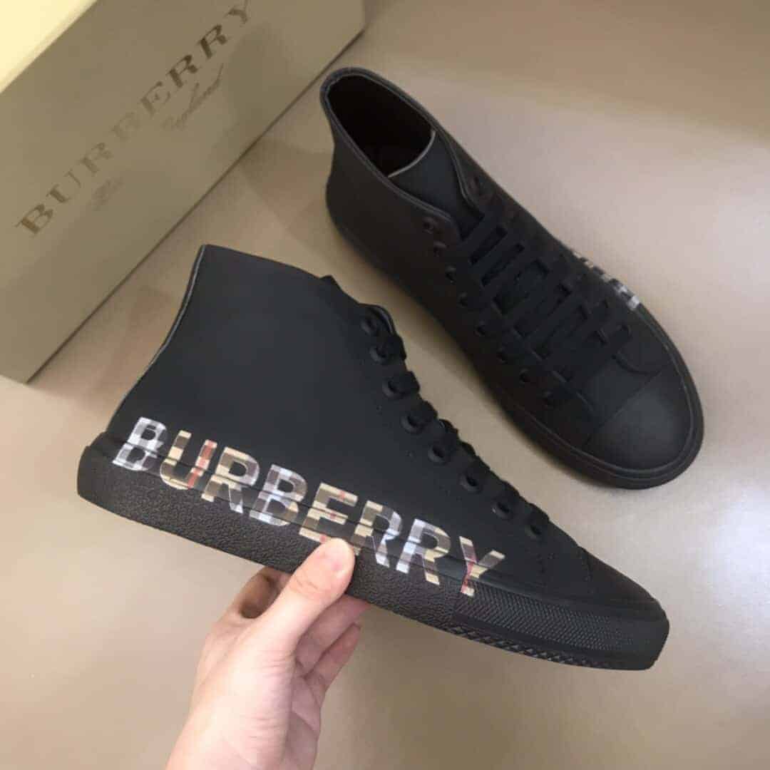 Burberry High Top Sneakers - Black