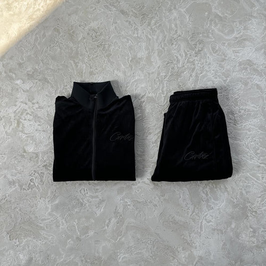 CORTEIZ Velvet Tracksuit - Black/Black