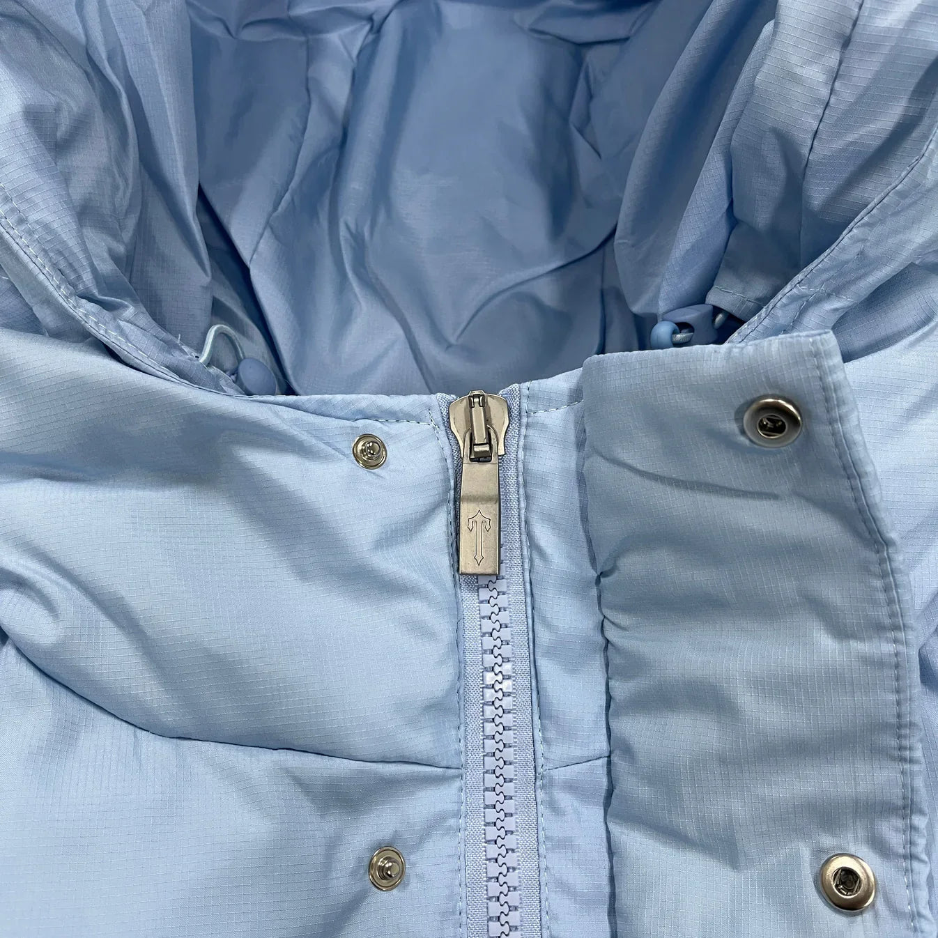 Trapstar Decoded Hooded Puffer 2.0 Jacket - Ice Blue