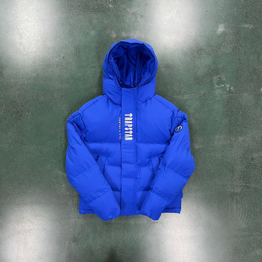 Trapstar Decoded 2022 Hooded Puffer Jacket - Blue