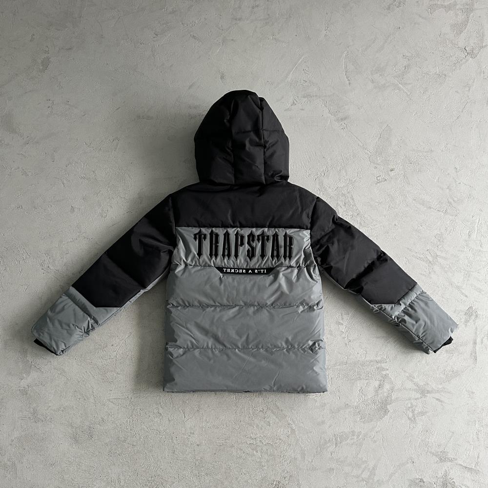 Trapstar Decoded Puffer Jacket - Grey/Black