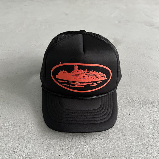 CORTEIZ Puff Print Trucker Cap - Black