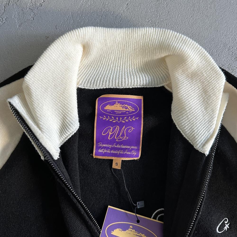 CORTEIZ Knit Zip Fleece - White/Black
