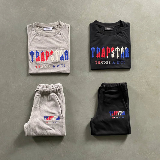 Trapstar Revolution Chenille Decoded Short Set - Black/White