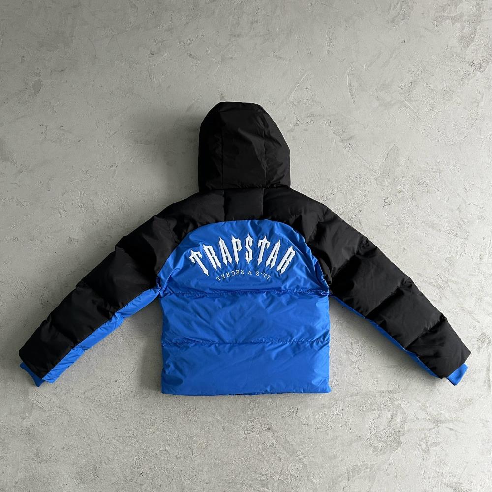 Trapstar Decoded Arch Puffer - Black/Blue