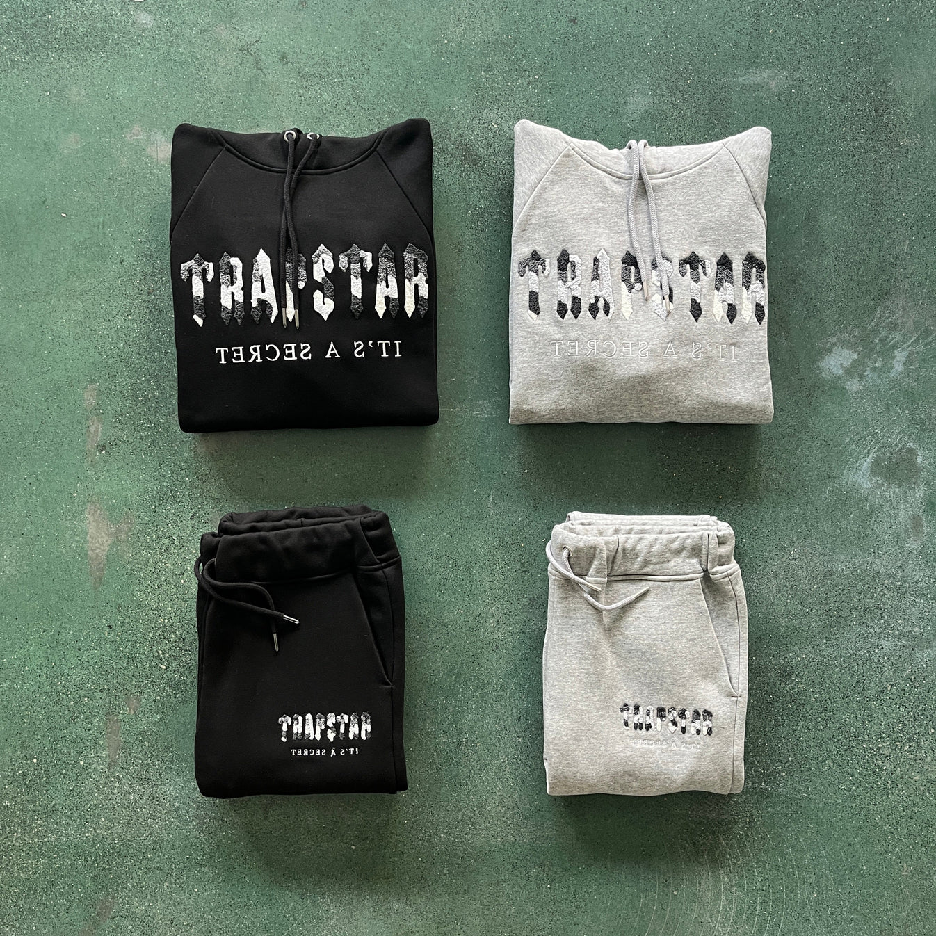 Trapstar Chenille Decoded Tracksuit - Black/Grey