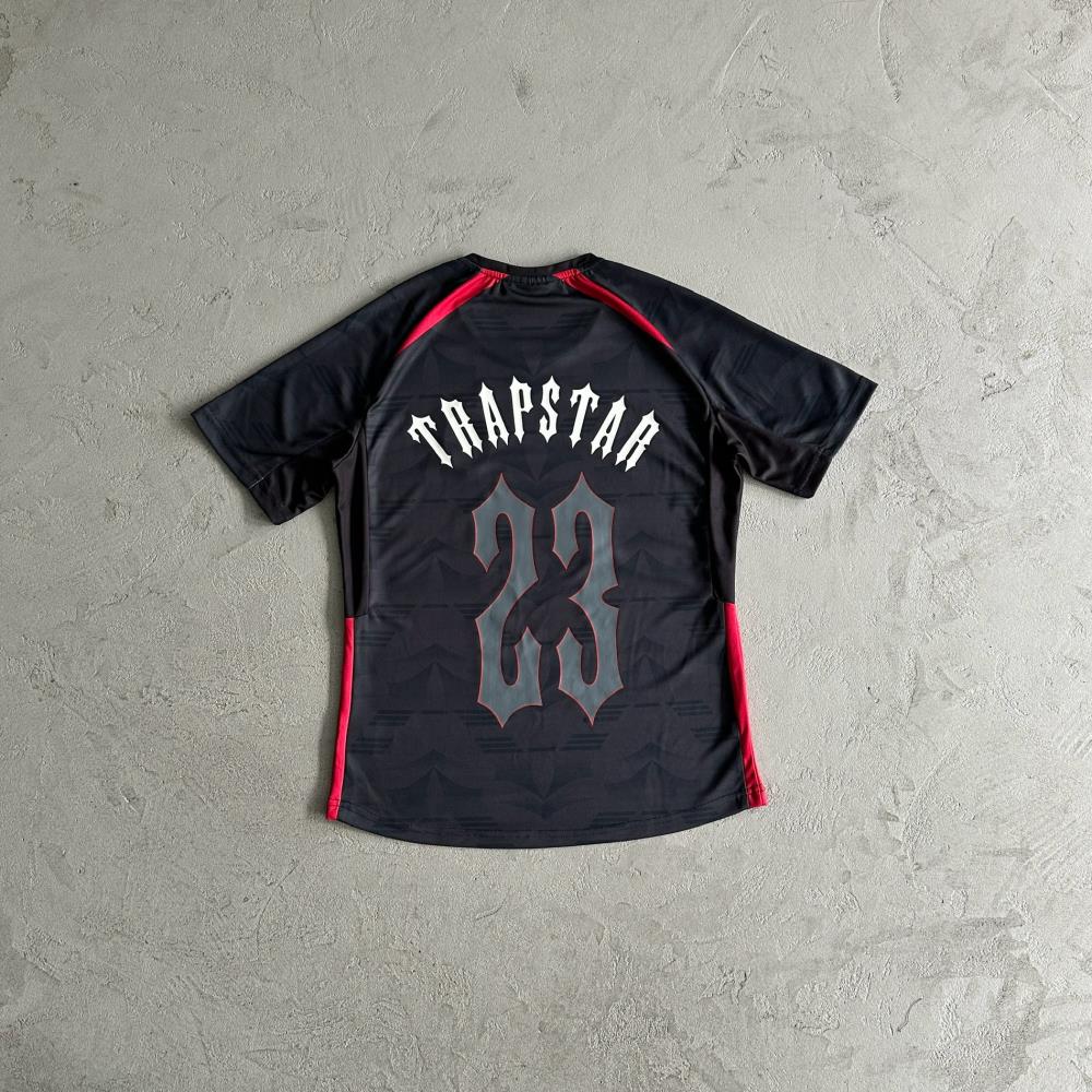 Trapstar Football T-Shirt - Black/Red
