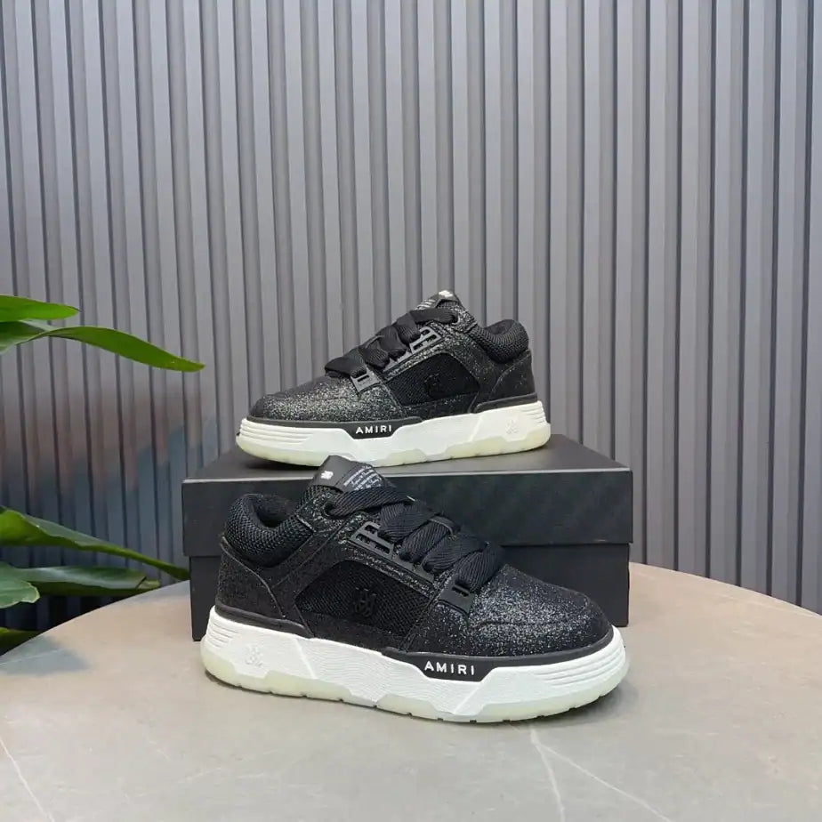 Amiri MA-1 Leather Sneakers - Black