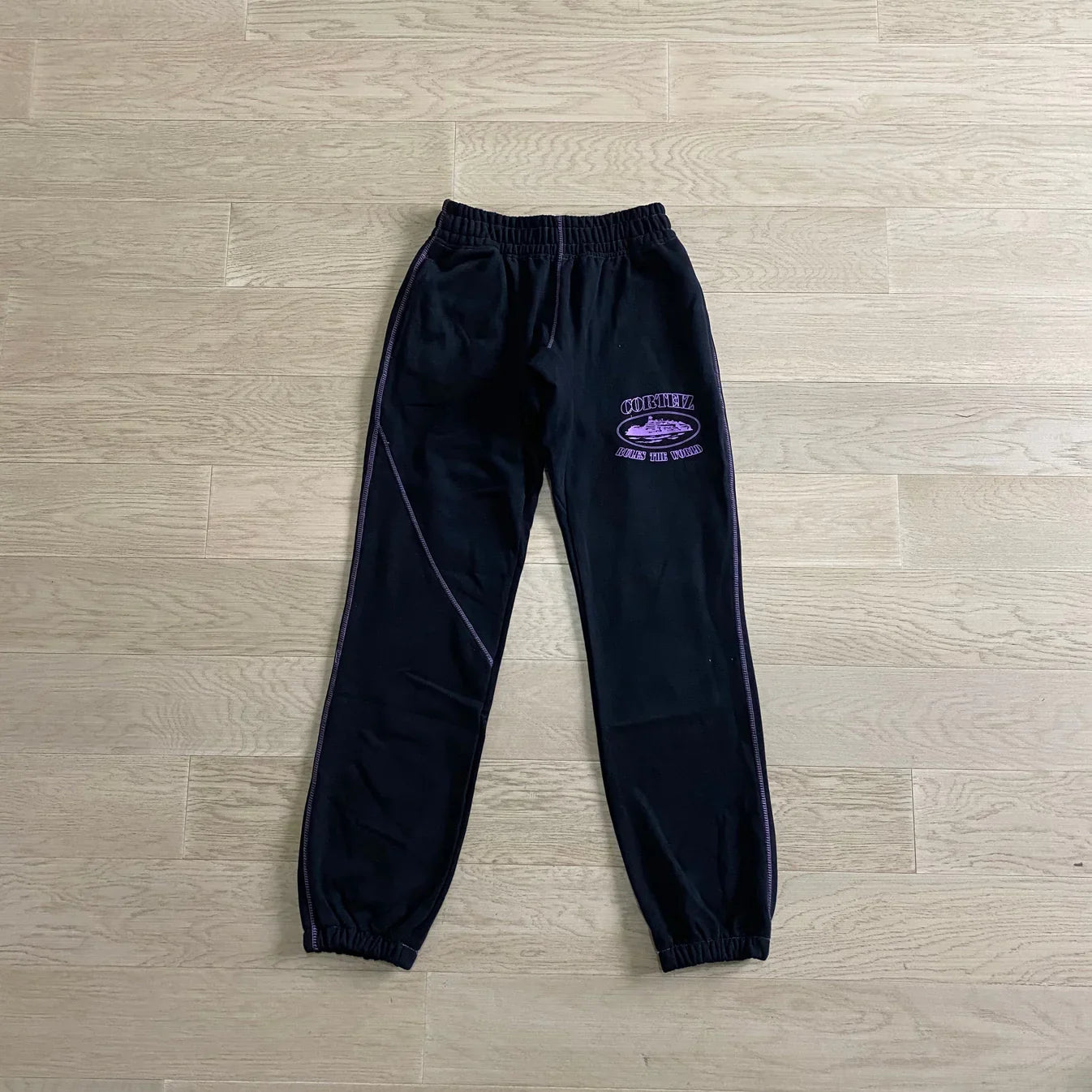 CORTEIZ Alcatraz Jogging Pants - Black/Purple