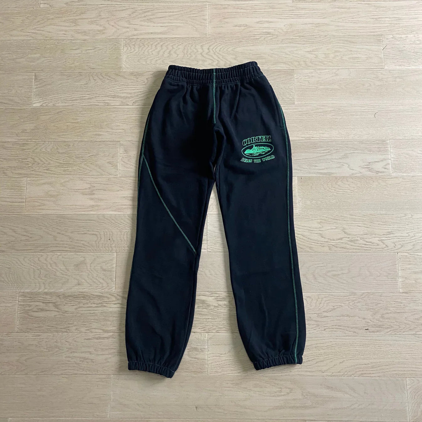 CORTEIZ Alcatraz Jogging Pants - Black/Green