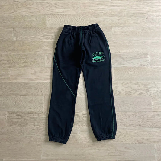 CORTEIZ Alcatraz Jogging Pants - Black/Green
