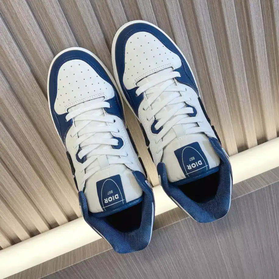 Dior B57 Mid-Top Sneakers - White/Navy