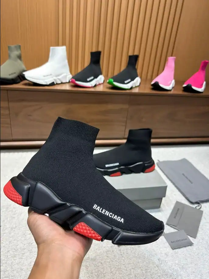 Balenciaga Speed Knit Sneakers - Black