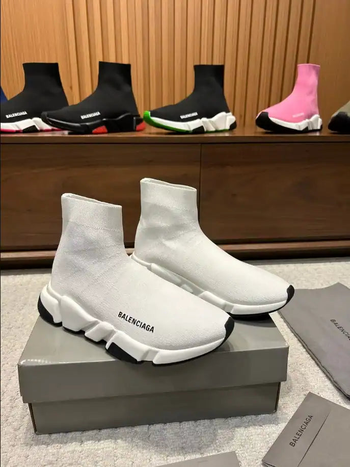 Balenciaga Speed Knit Sneakers - White