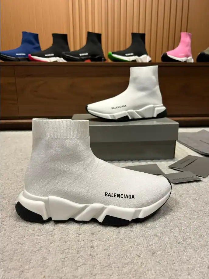 Balenciaga Speed Knit Sneakers - White