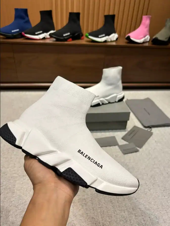 Balenciaga Speed Knit Sneakers - White