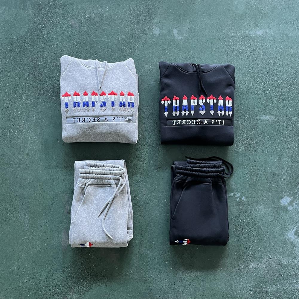 Trapstar Chenille Decoded 2.0 Revolution Tracksuit - Black/Grey