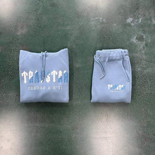 Trapstar Chenille Decoded Tracksuit - Citadel/White