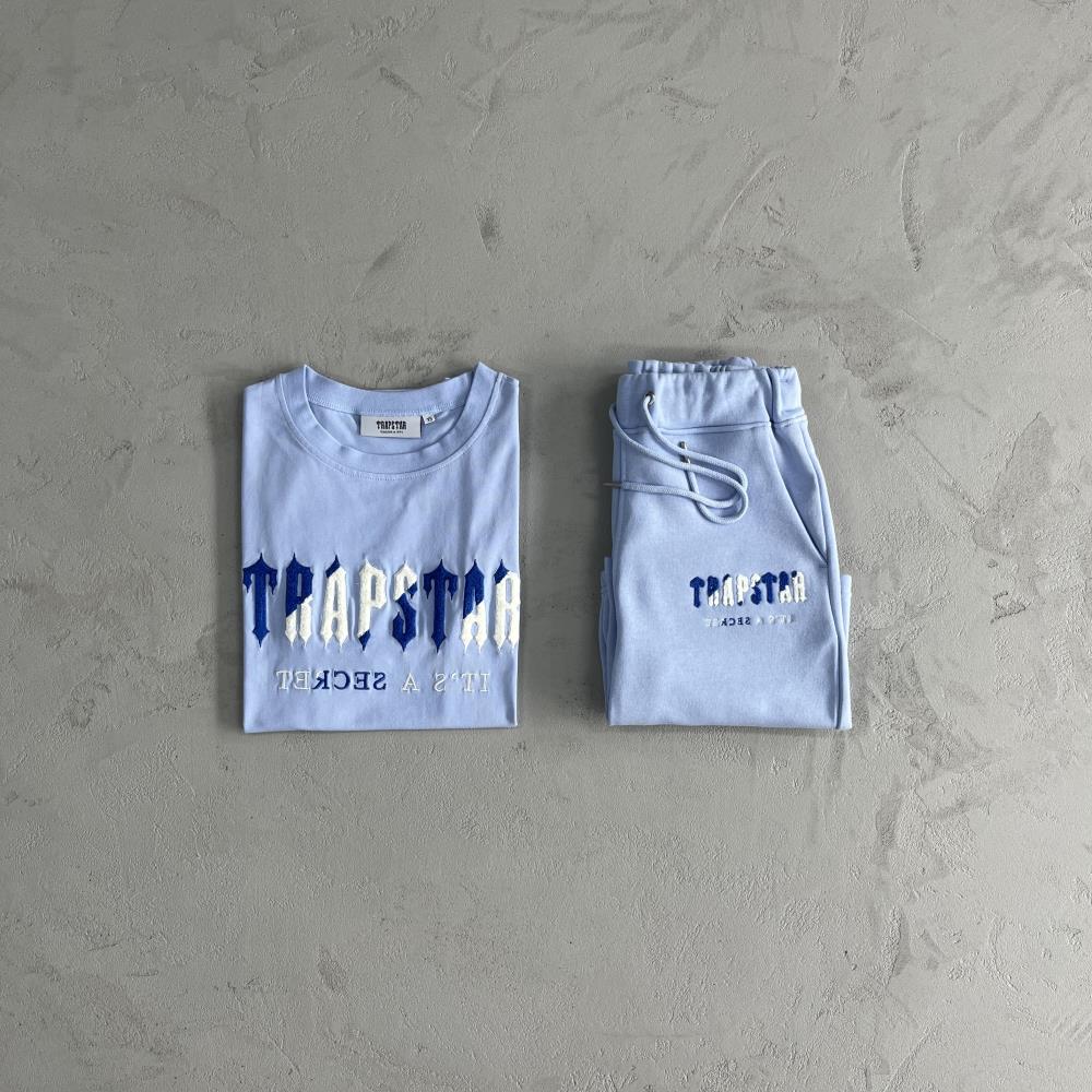 Trapstar Chenille Decoded Short Set - Blue