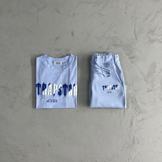 Trapstar Chenille Decoded Short Set - Blue