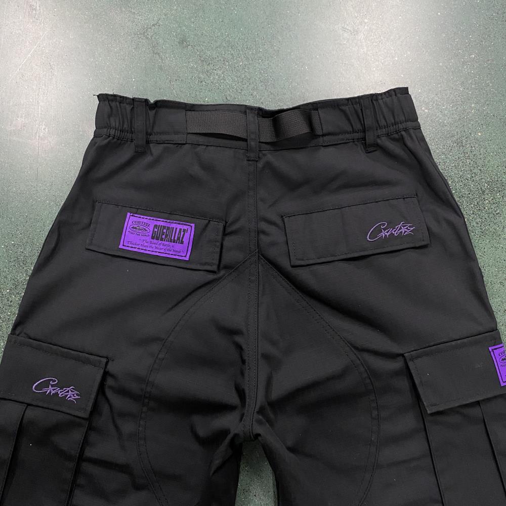 CORTEIZ Island Cargo Pants - Black/Purple