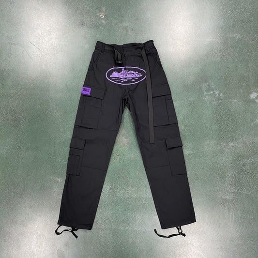 CORTEIZ Island Cargo Pants - Black/Purple
