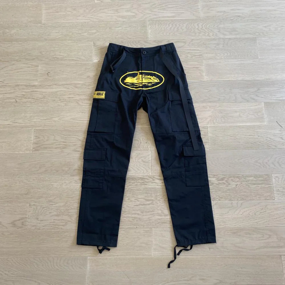 CORTEIZ Island Cargo Pants - Black/Yellow