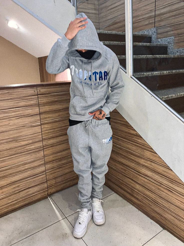 Trapstar Chenille Decoded Tracksuit Ice Flavours - Black/Grey