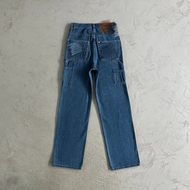CORTEIZ C-Star Denim Work Pants - Blue