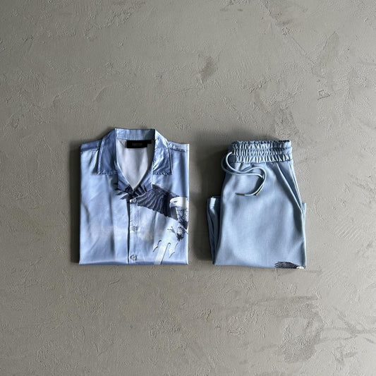 Trapstar Eagle Short Set - Sky Blue