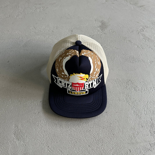 CORTEIZ Eagle Trucker Cap - Black/Beige