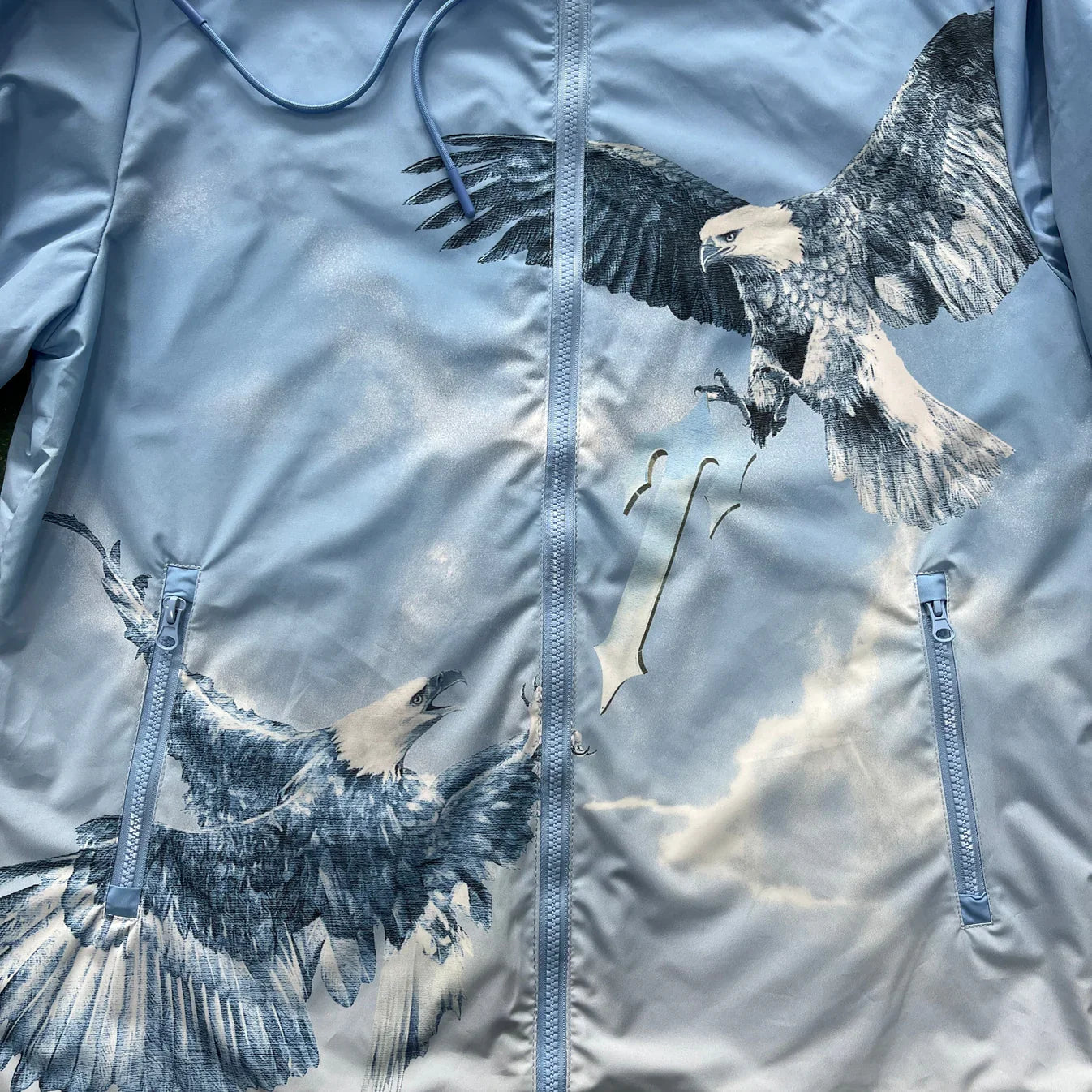 Trapstar Eagle Zip Windbreaker - Sky Blue