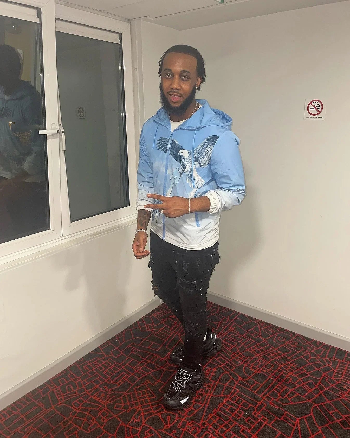 Trapstar Eagle Zip Windbreaker - Sky Blue