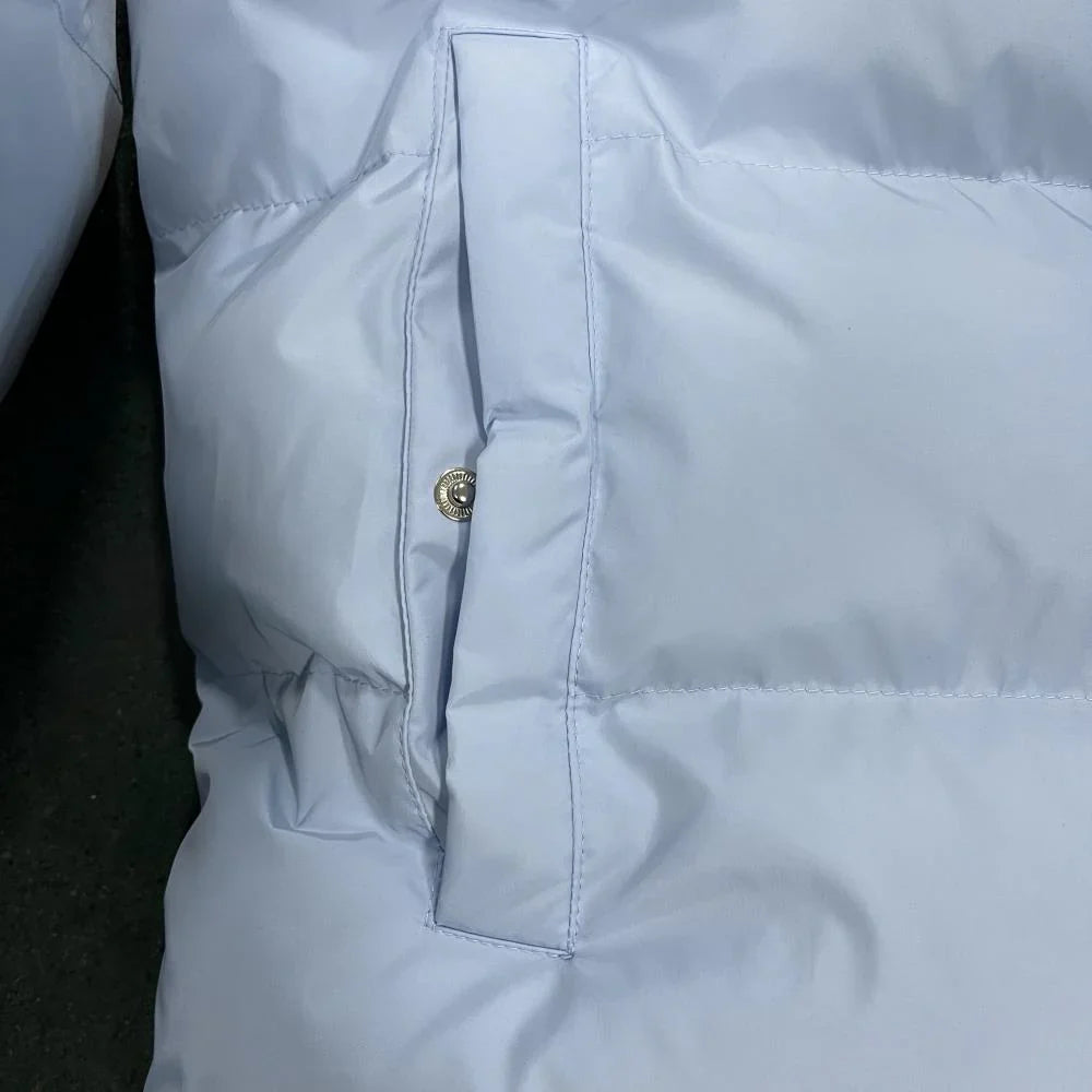 Trapstar Hyperdrive Detachable Hooded Puffer Jacket - Ice Blue