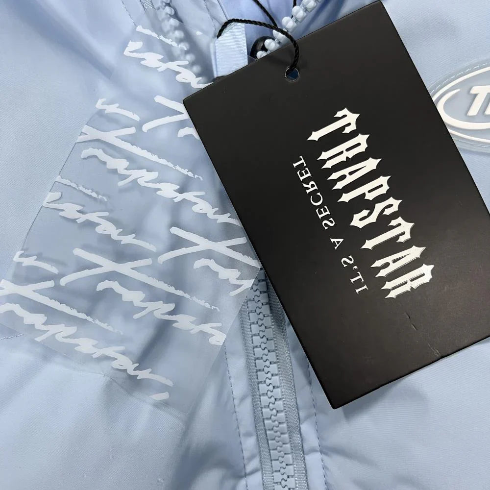 Trapstar Hyperdrive Detachable Hooded Puffer Jacket - Ice Blue