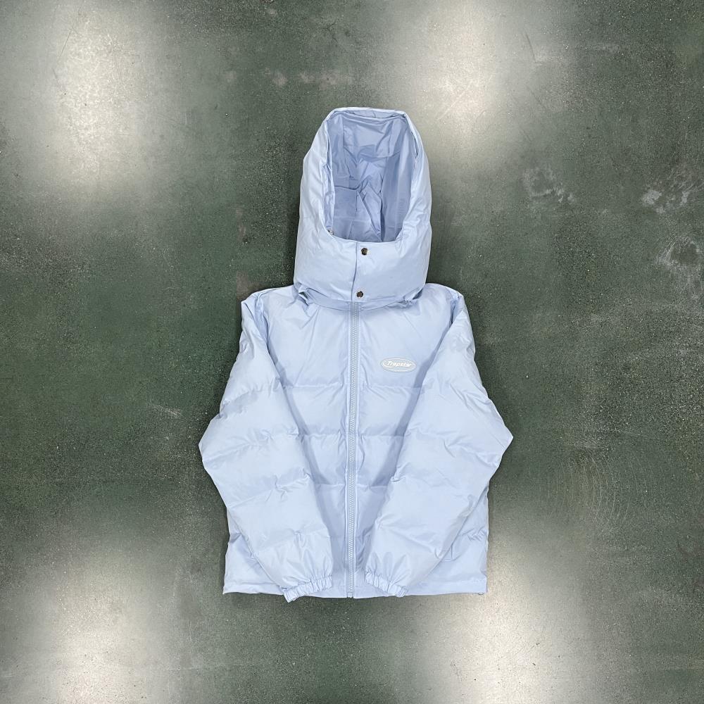 Trapstar Hyperdrive Detachable Hooded Puffer Jacket - Ice Blue