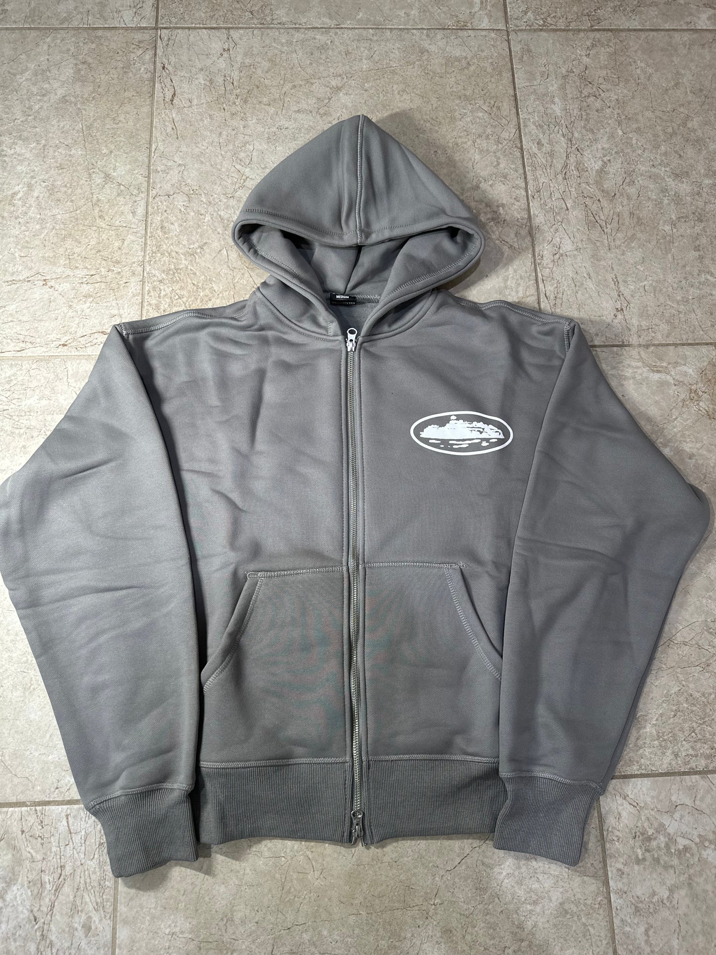 CORTEIZ Grey Island Puff Print Zip Set