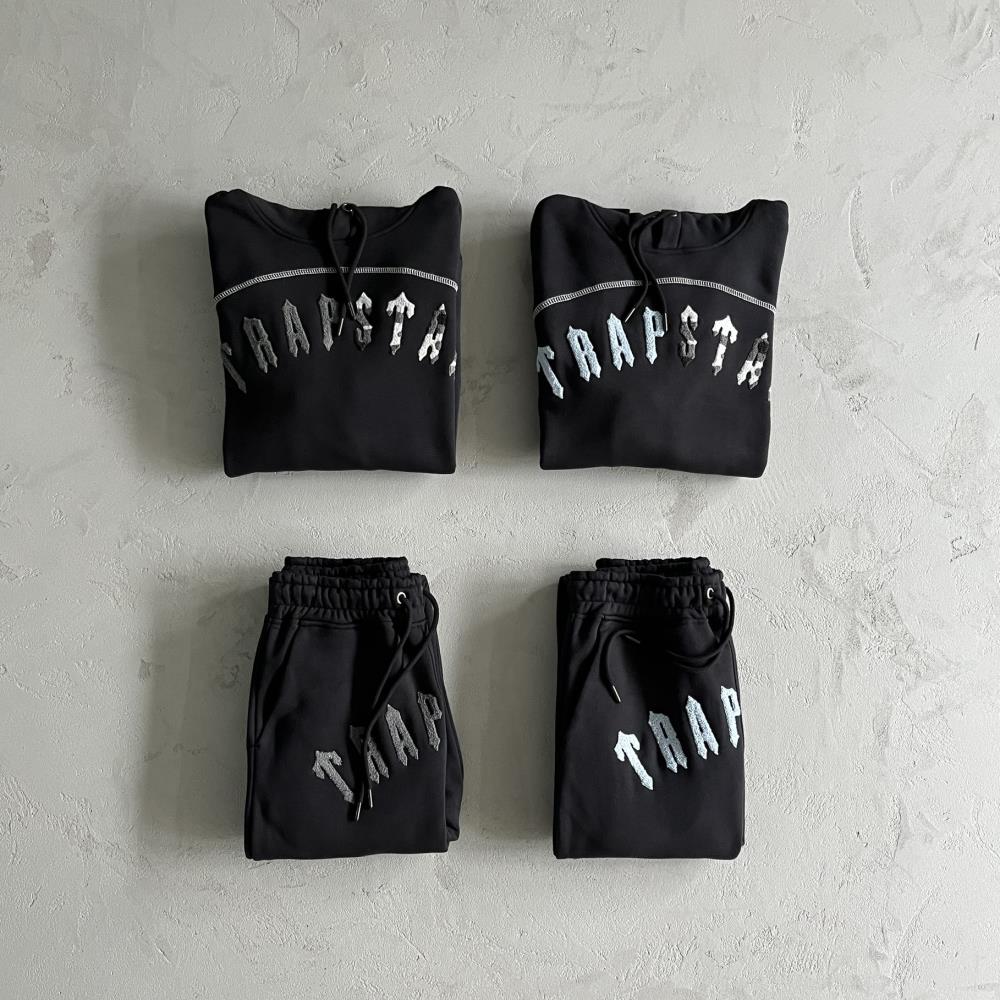 Trapstar Irongate Chenille Arch Tracksuit - Black/Grey/Blue
