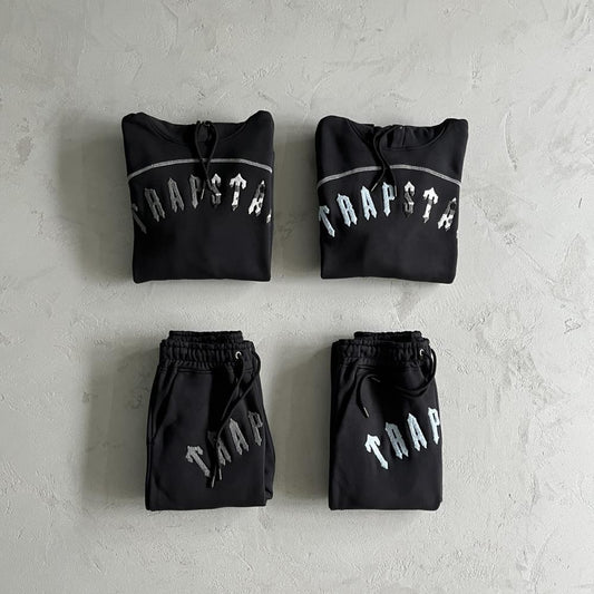 Trapstar Irongate Chenille Arch Tracksuit - Black/Grey/Blue