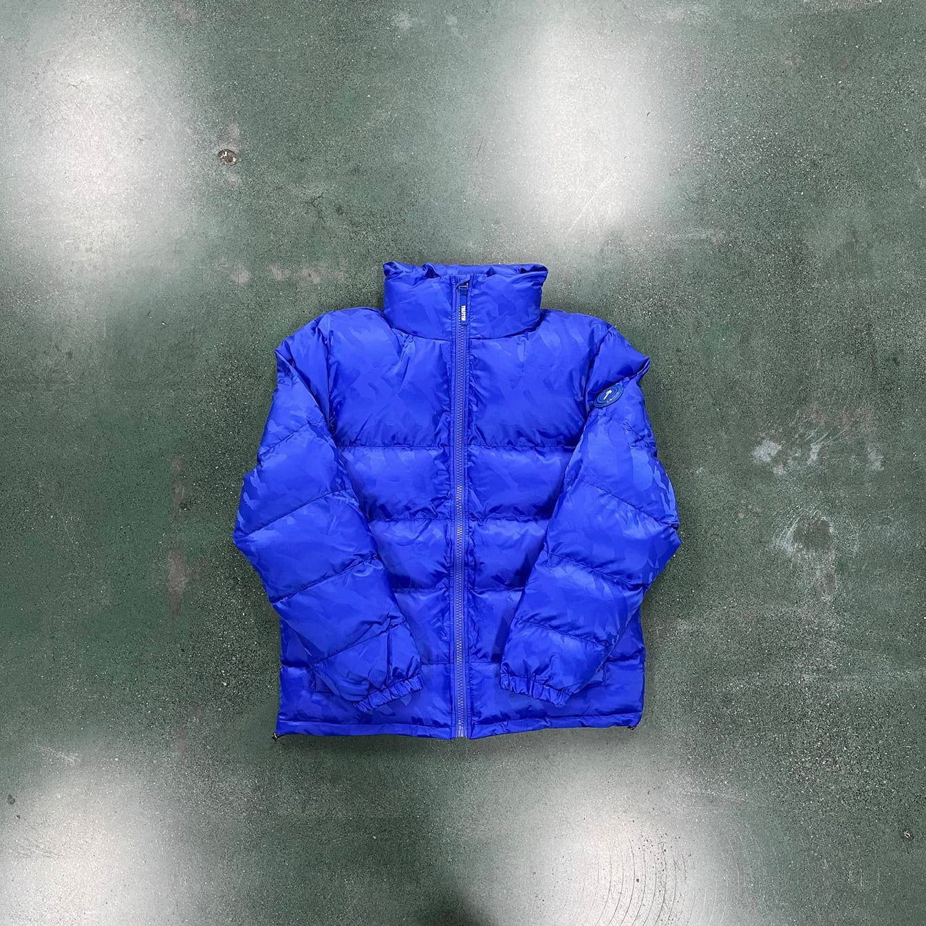 Trapstar Irongate T Jacquard Puffer Jacket - Black/Blue