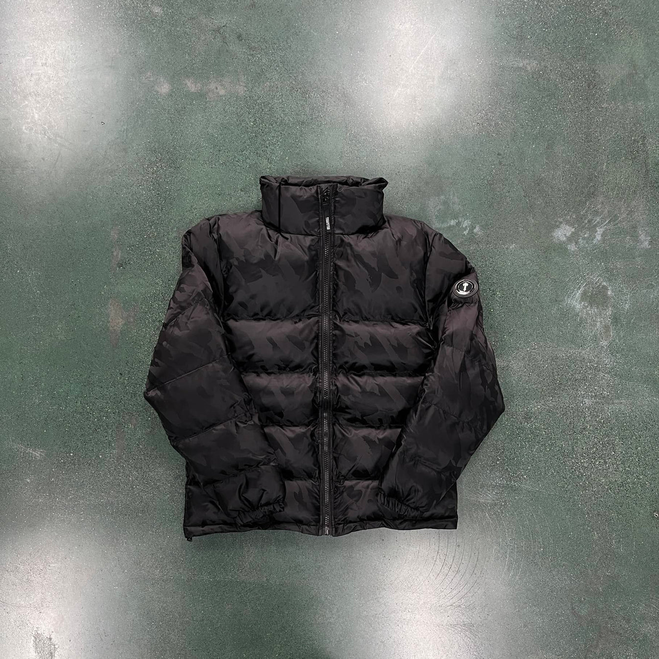 Trapstar Irongate T Jacquard Puffer Jacket - Black/Blue