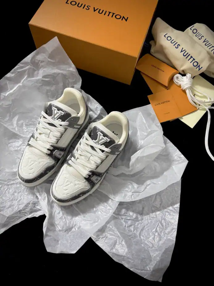 LV Trainer Sneakers - White/Grey