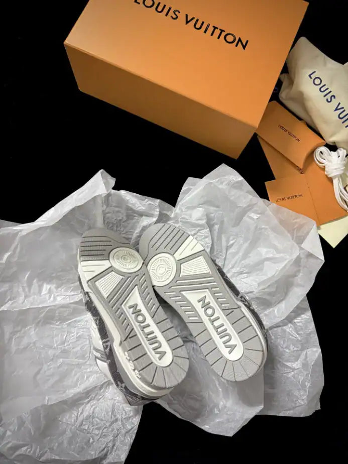 LV Trainer Sneakers - White/Grey