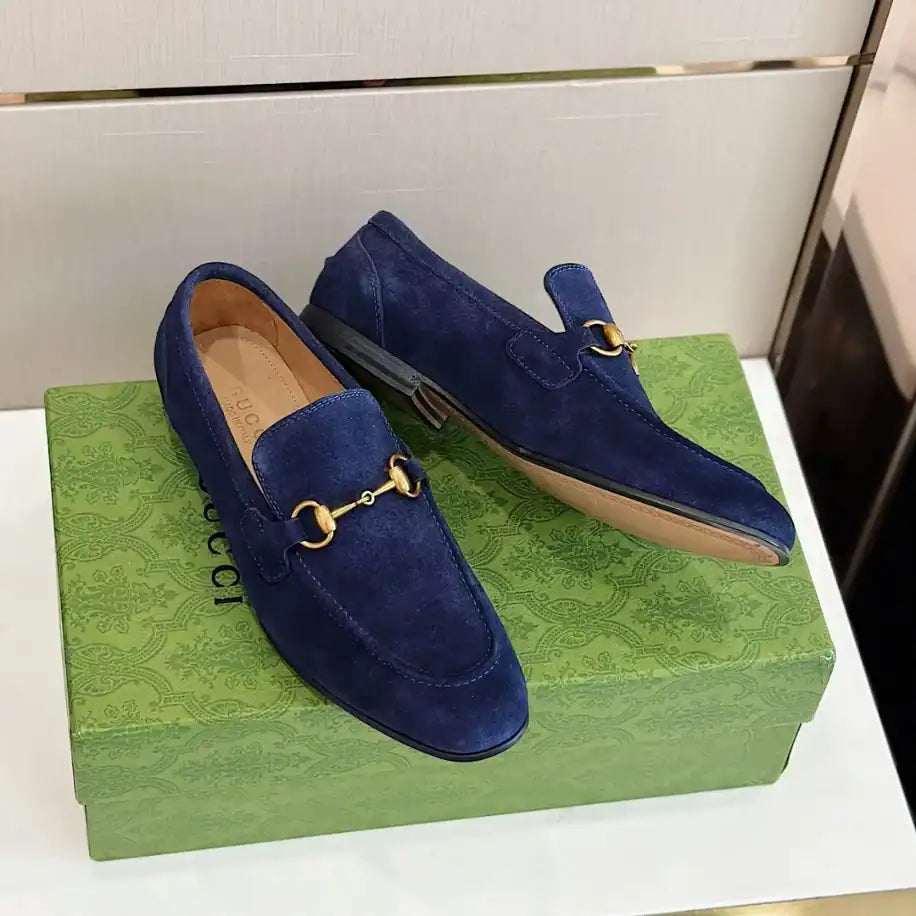 Gucci Jordaan Loafers - Navy