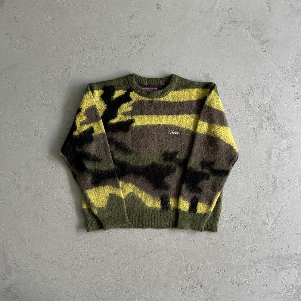 CORTEIZ More Hair Knit Sweater - Green Camo