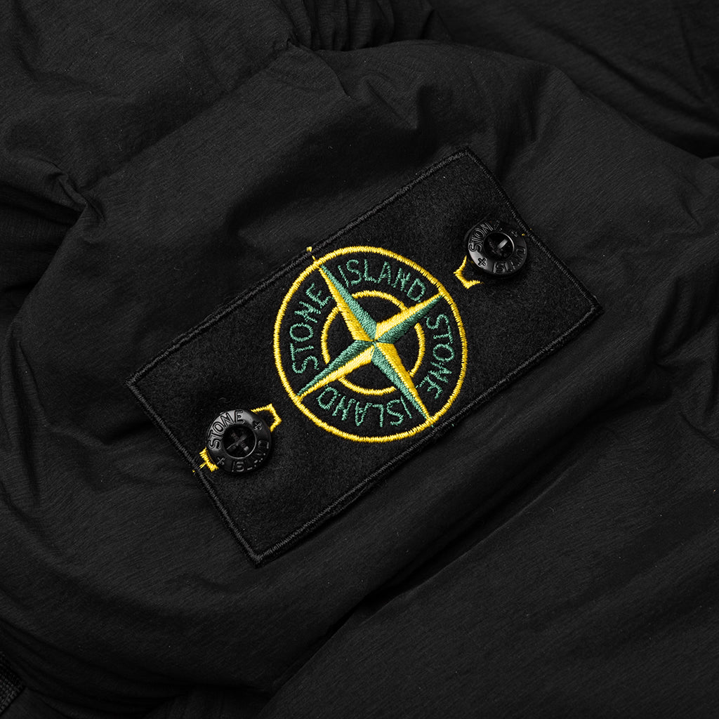 Stone Island Real Feather Hooded Jacket - Black