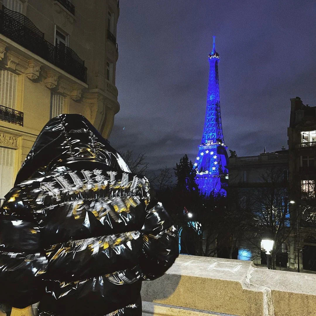 Trapstar Irongate Arch Puffer Jacket - Glossy Black