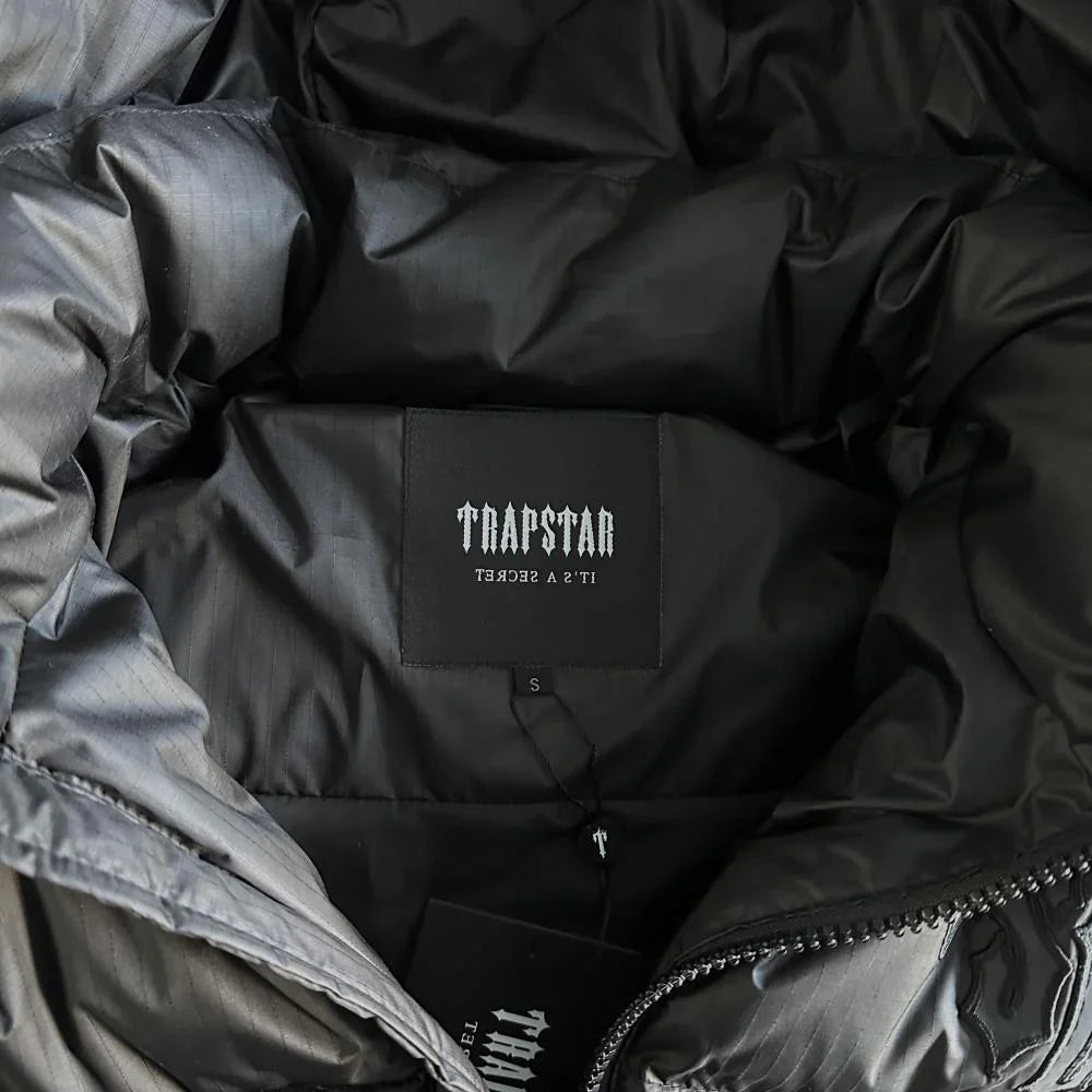 Trapstar Shooters Detachable Hooded Puffer Jacket - Black