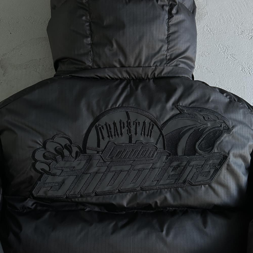 Trapstar Shooters Detachable Hooded Puffer Jacket - Black